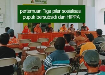 TIGA PILAR DESA PEJAMBON ADAKAN SOSIALISASI PEMBAGIAN PUPUK BERDUBSIDI