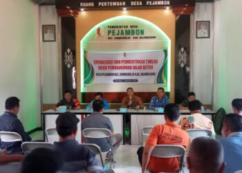PEMDES PEJAMBON ADAKAN SOSIALISASI BKKD JALAN BETON